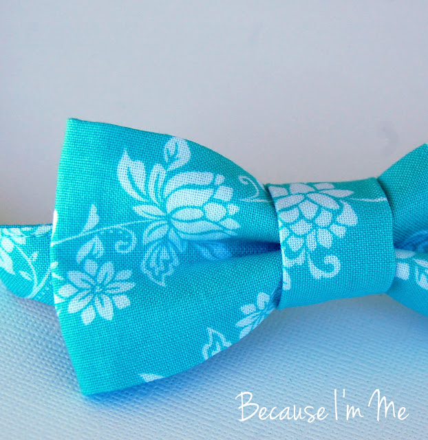 Because I'm Me teal blue wedding bow tie for boys and men.