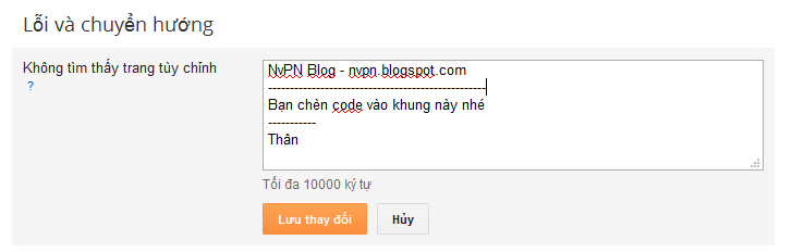 Redirect tất cả lỗi 404 về trang chủ cho Blogger