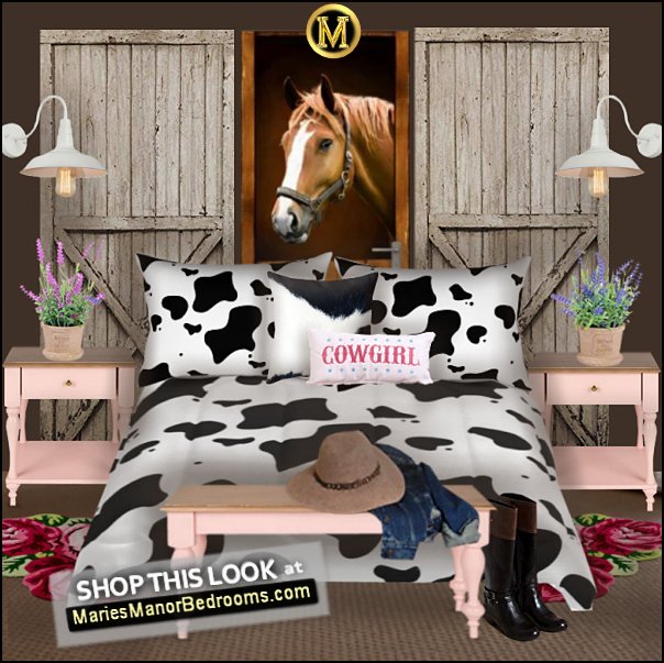 cowprint bedroom Cow Print Comforters cowgirl theme bedrooms cowprint decor horse decor