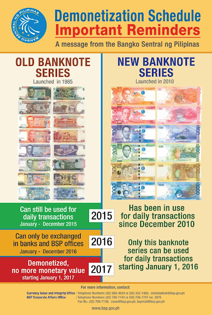 demonetization final schedule, process for old peso bills