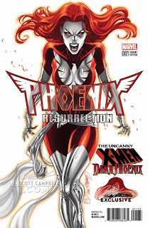 Portadas alternativas de J.Scott Campbell para "Phoenix Resurrection" - Marvel Comics