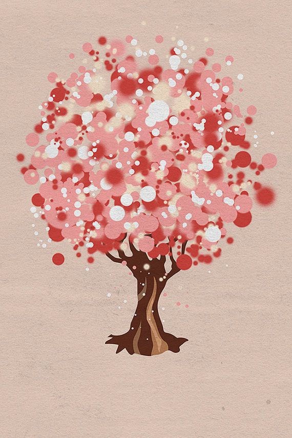 A RED AND WHITE BUBBLES TREE