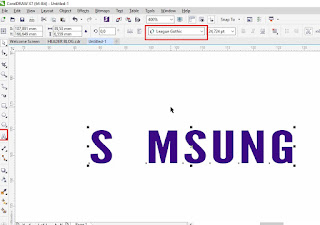 Cara mudah membuat Logo SAMSUNG dengan CorelDRAW