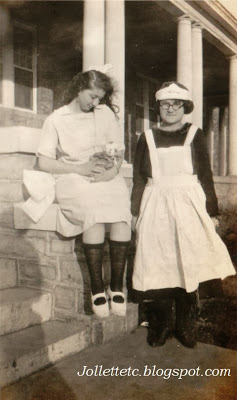 UUnknown girls Harrisonburg, VA in album of Violetta Davis Ryan 1920s