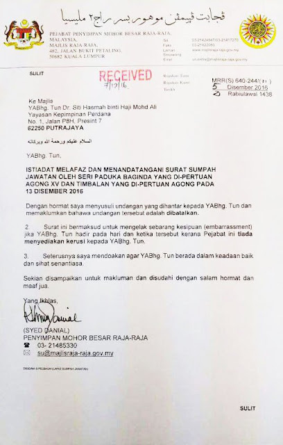 Contoh Surat Rasmi Kepada Menteri Besar Negeri Sembilan 
