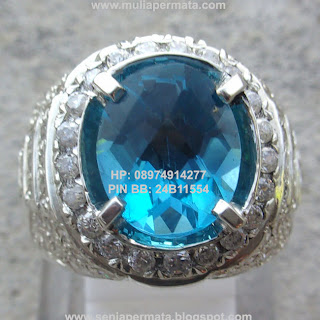 Batu Mulia Asli, Batu Permata Blue Topaz Asli, Blue Topaz