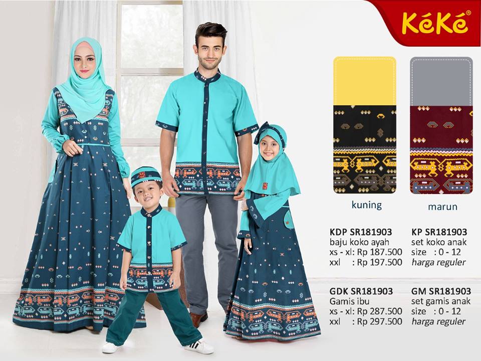 Sarimbit Terbaru  2022 SR 181903 Baju  Muslim Keke  