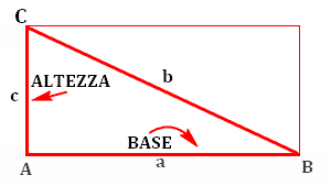 Triangolo in un rettangolo