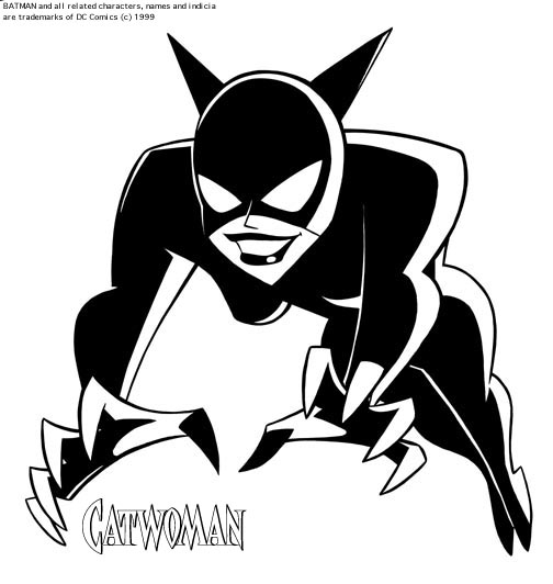 AMazing Cat Woman Coloring Pages