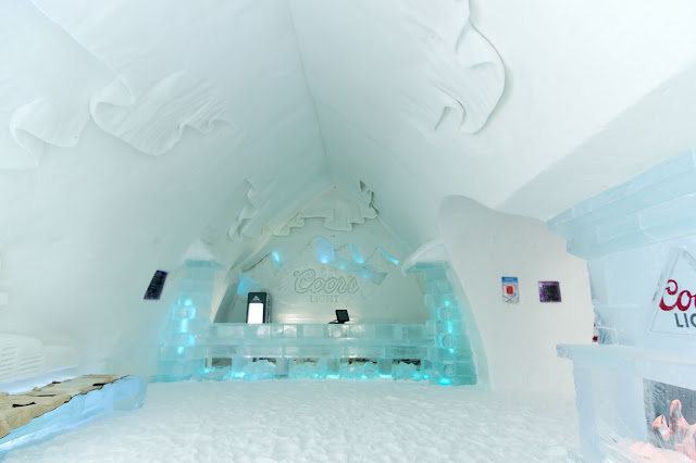 Québec City's Village Vacances Valcartier's Hôtel de Glace ice bar