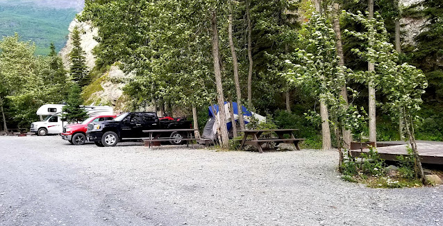 View of the Campground in O'Brien Creek Chitina