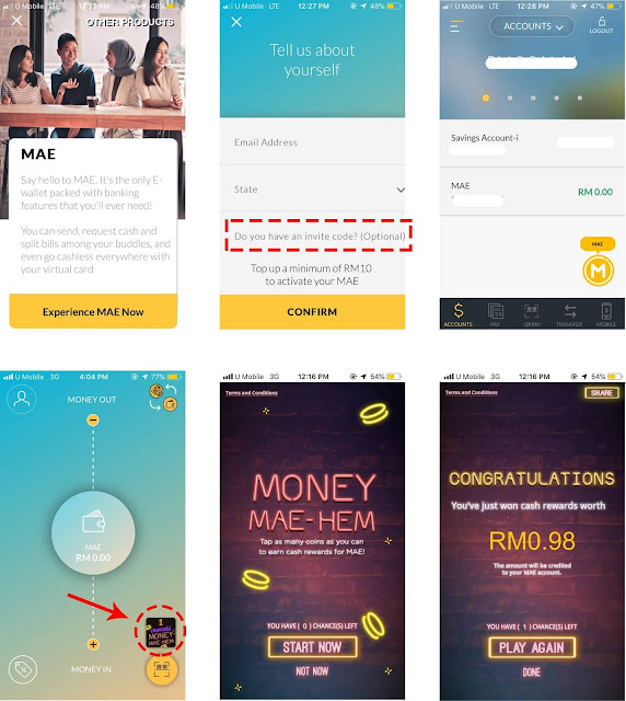 Kumpul Duit Percuma Dengan Permainan Di MAE (e-Wallet) Di Aplikasi Maybank2u