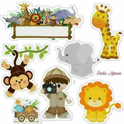 Safari Babies: Free Printable Cake Toppers.