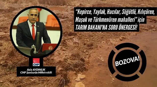 Bozova’da patlayan sulama borularını bakana sordu