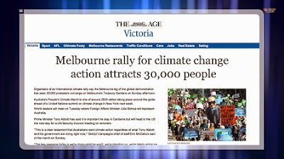 30,000 rally for climate action in Melbourne