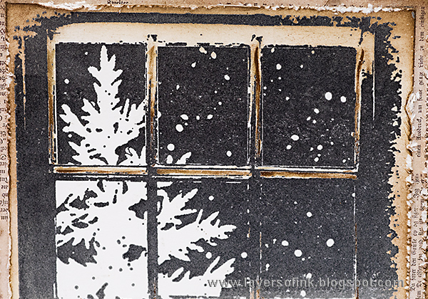 Layers of ink - Winter Window Card by Anna-Karin with the Frosty Day stamp by Penny Black