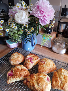 Raspberry White Chocolate Scone