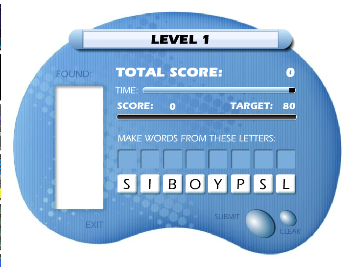 Games For Kids - Eight letters in search of a word