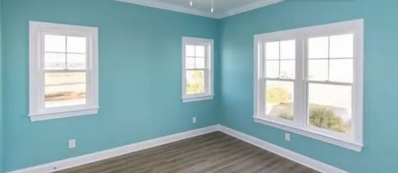 cat rumah warna biru tosca