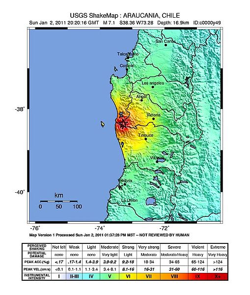 earthquake pictures in chile. Magnitude Earthquake Strikes