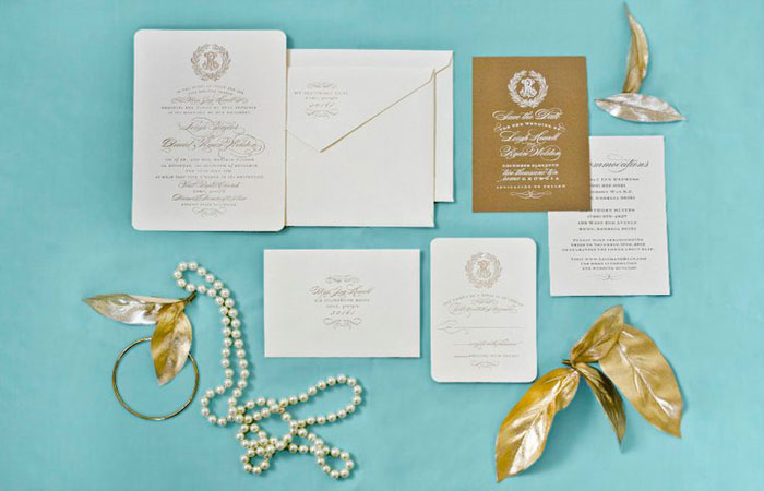 This modified monogram wedding invitation design is goodlooking either 