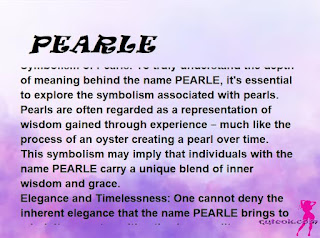 ▷ meaning of the name PEARLE (✔)