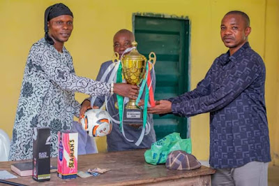 HON. IBEREDEM ISONGUYO AKPAN (BEBETO) DONATES GOLDEN CUP TO HIS VILLAGE