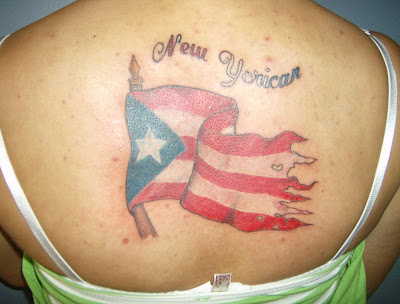 Puerto Rican flag tattoo