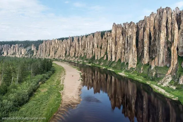 Lena Pillars Stone Forest in Russia