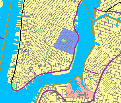 Lower Manhattan Map Alphabet City