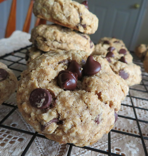 Healthy Chocolate Chip Oatmeal Cookies