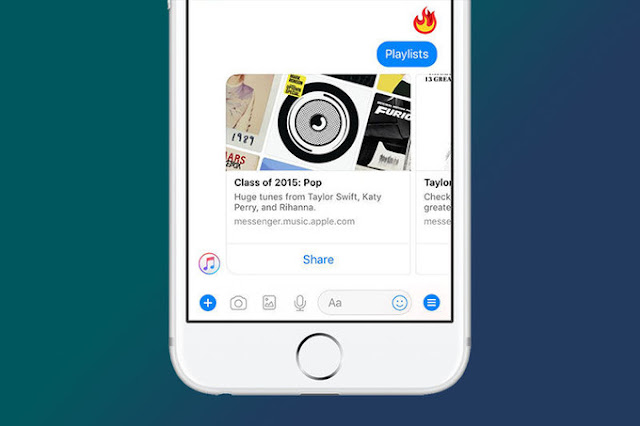 Apple brings Apple music to Facebook Messenger