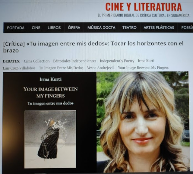 Scremata del portale cileno che mostra i dettagli sulla pubblicazione di Irma Kurti