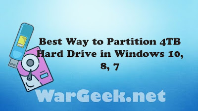 Best Way to Partition 4TB Hard Drive in Windows 10, 8, 7