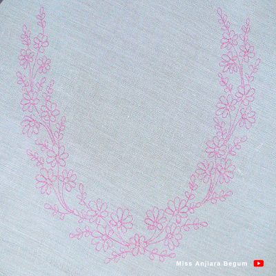 Drawing pattern design for embroidery, women's neckline design drawing pattern, draw at home