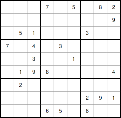 Diabolical Sudoku Puzzle