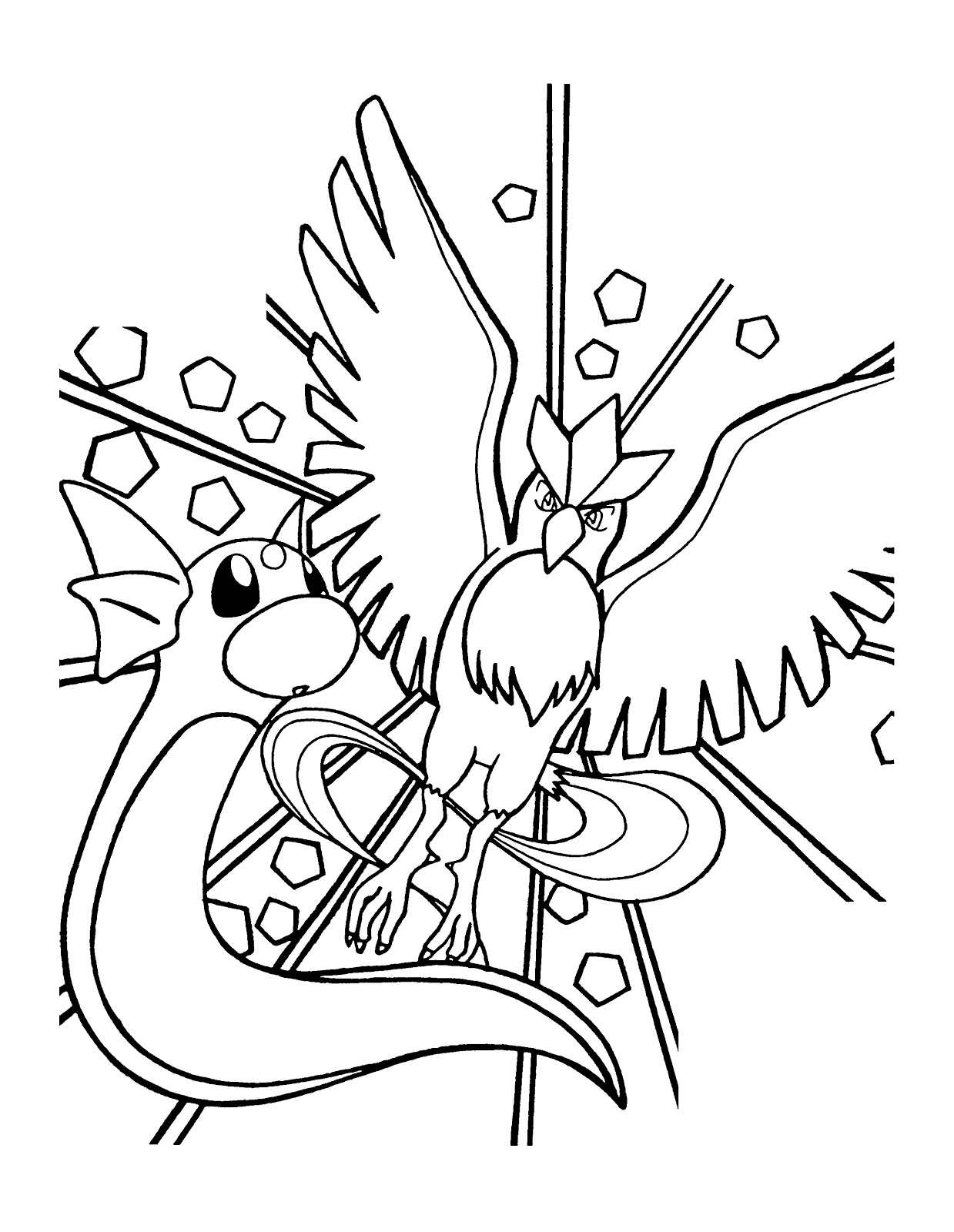 Pokemon Articuno Coloring Pages Printable Free Pokemon Coloring