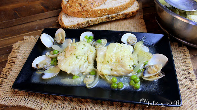 Bacalao con almejas. Julia y sus recetas