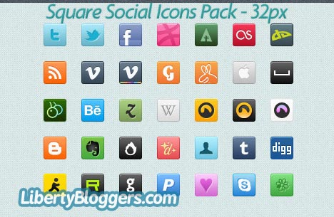 Square Social Icons Pack