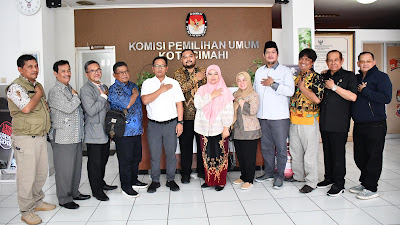 Komisi I DPRD Jawa Barat Tinjau Persiapan Pemilu di KPUD Cimahi