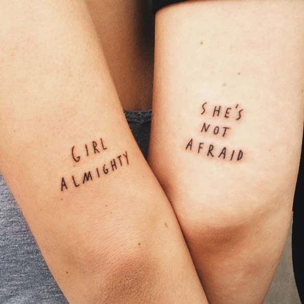 Estes correspondência feminista tatuagens