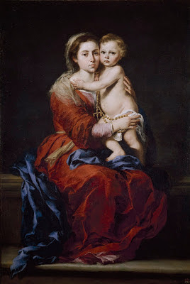 Virgen del Rosario con el Niño de Bartolomé Esteban Murillo