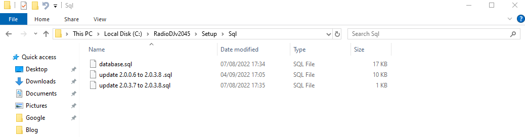 database update sql