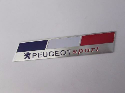Emblem Samping Peugeot Sport Ukuran 12.2×2.5cm