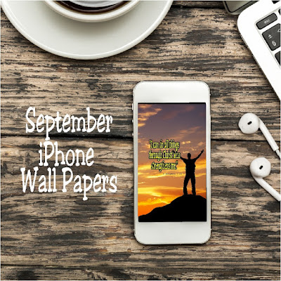 Decorate for September with these free iPhone wall papers for your phone.  Choose from these four designs or any of our other monthly favorites to keep your phone fresh and fun each day of the year.