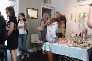 Local ladies panning for gold at Candy Shop Vintage's Truck Show hosted at mac & murphy - a charleston paper company