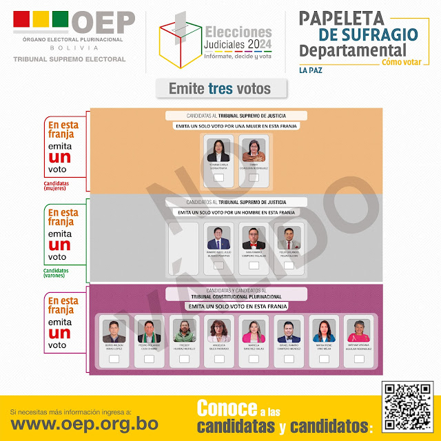 La Paz  Elecciones Judiciales 2024