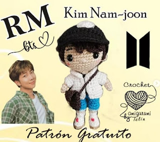 PATRON GRATIS KIM NAM JOON | BTS AMIGURUMI 58441