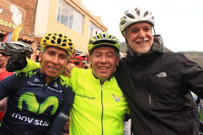 Carlos Amaya pedaleó por Boyacá al lado de Enrique Peñalosa y Nairo Quintana