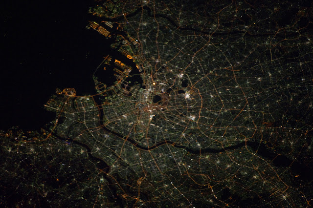 Satellite photo of Tokyo as seen from space